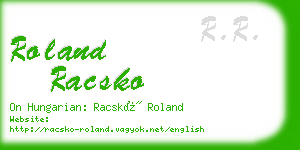 roland racsko business card